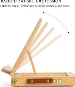ARTIFY Portable Wooden Tabletop Art Easel for Painting Canvases, Drawing and Sketching, for Artists, Children, Beginners & Student