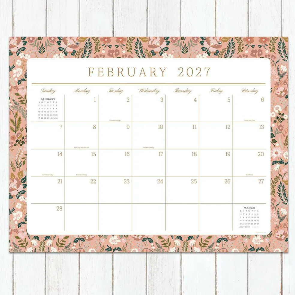 2027 Artisan Legacy Large Desk Pad Monthly Blotter Calendar
