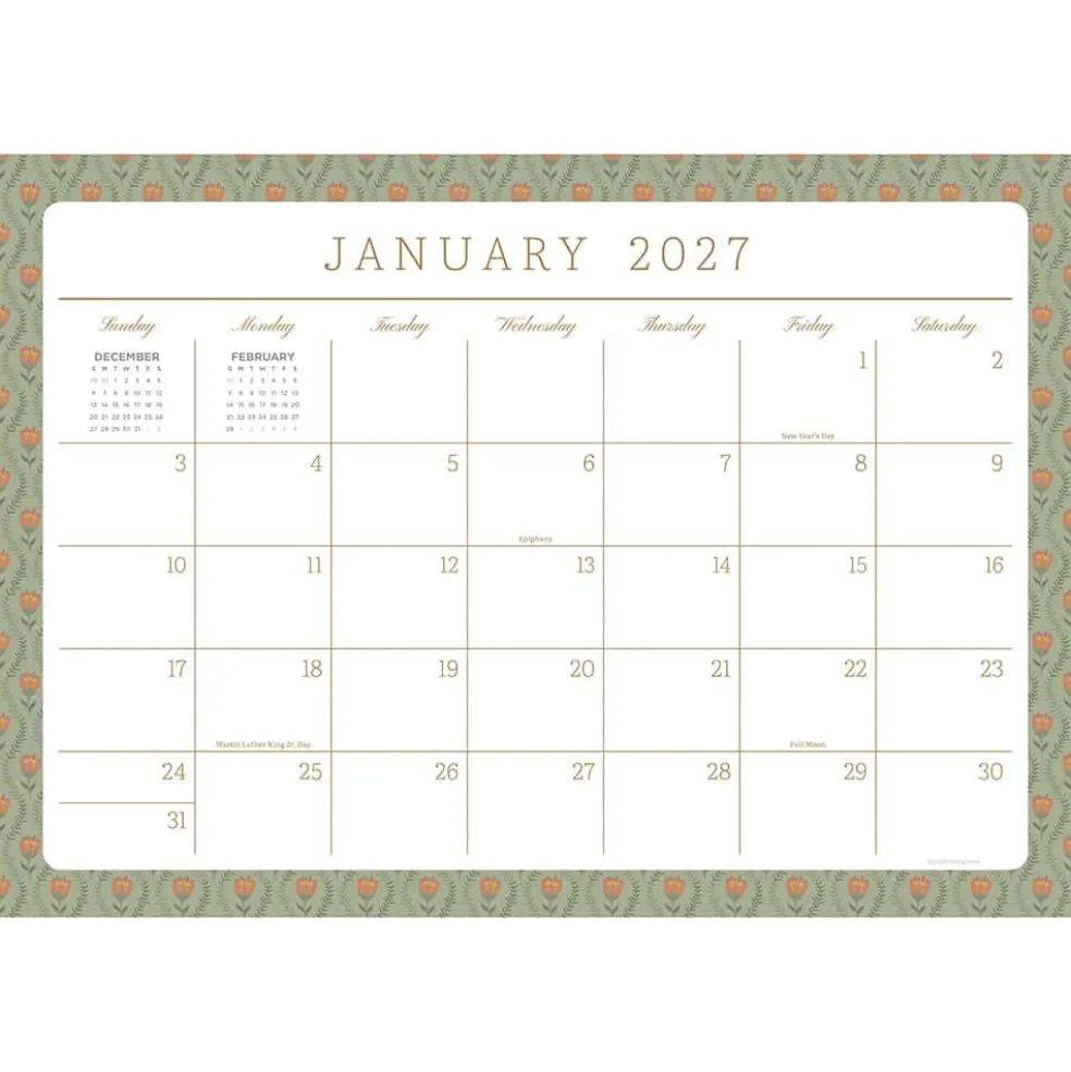 2027 Artisan Legacy Medium Desk Pad Monthly Blotter Calendar