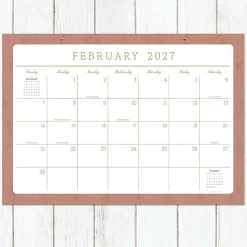 2027 Artisan Legacy Medium Desk Pad Monthly Blotter Calendar