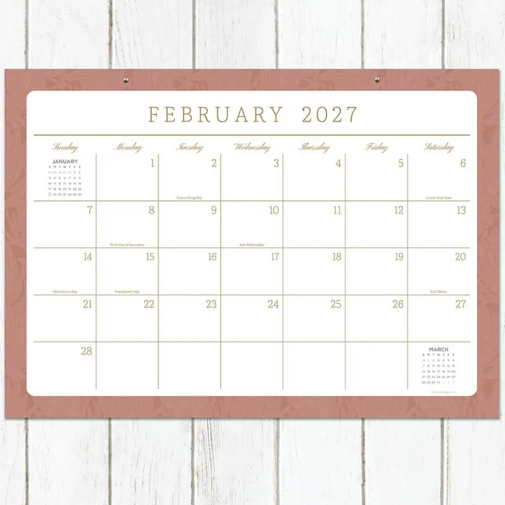 2027 Artisan Legacy Medium Desk Pad Monthly Blotter Calendar