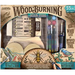 ArtSkills® 55 Piece Beginners Wood Burning Kit with Wood Rounds