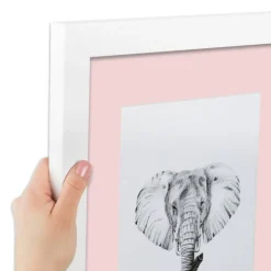 ArtToFrames Collage Photo Picture Frame with 3 - 3.5x5 inch Openings, Framed in White with Over 62 Mat Color Options and Regular Glass (CSM-3966-29)