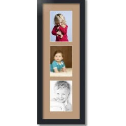 ArtToFrames Collage Photo Picture Frame with 3 - 5x7 inch Openings, Framed in Black with Over 62 Mat Color Options and Plexi Glass (CSM-3926-138)