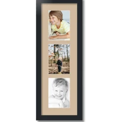ArtToFrames Collage Photo Picture Frame with 3 - 5x7 inch Openings, Framed in Black with Over 62 Mat Color Options and Plexi Glass (CSM-3926-138)