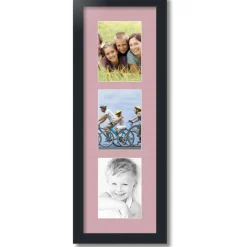 ArtToFrames Collage Photo Picture Frame with 3 - 5x7 inch Openings, Framed in Black with Over 62 Mat Color Options and Plexi Glass (CSM-3926-138)