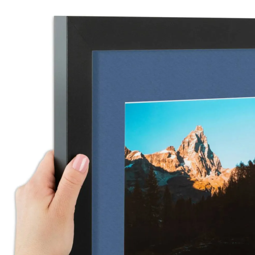 ArtToFrames Collage Photo Picture Frame with 3 - 5x7 inch Openings, Framed in Black with Over 62 Mat Color Options and Plexi Glass (CSM-3926-138)