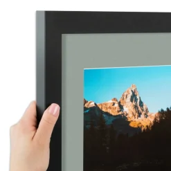 ArtToFrames Collage Photo Picture Frame with 3 - 5x7 inch Openings, Framed in Black with Over 62 Mat Color Options and Plexi Glass (CSM-3926-138)