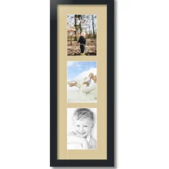ArtToFrames Collage Photo Picture Frame with 3 - 5x7 inch Openings, Framed in Black with Over 62 Mat Color Options and Plexi Glass (CSM-3926-138)