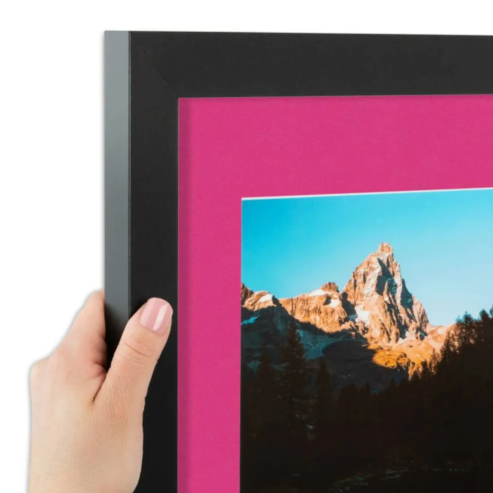 ArtToFrames Collage Photo Picture Frame with 3 - 5x7 inch Openings, Framed in Black with Over 62 Mat Color Options and Plexi Glass (CSM-3926-138)