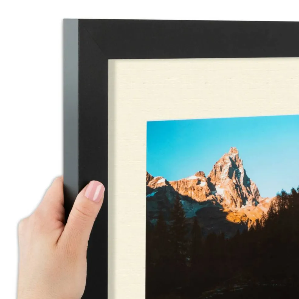 ArtToFrames Collage Photo Picture Frame with 3 - 5x7 inch Openings, Framed in Black with Over 62 Mat Color Options and Plexi Glass (CSM-3926-138)