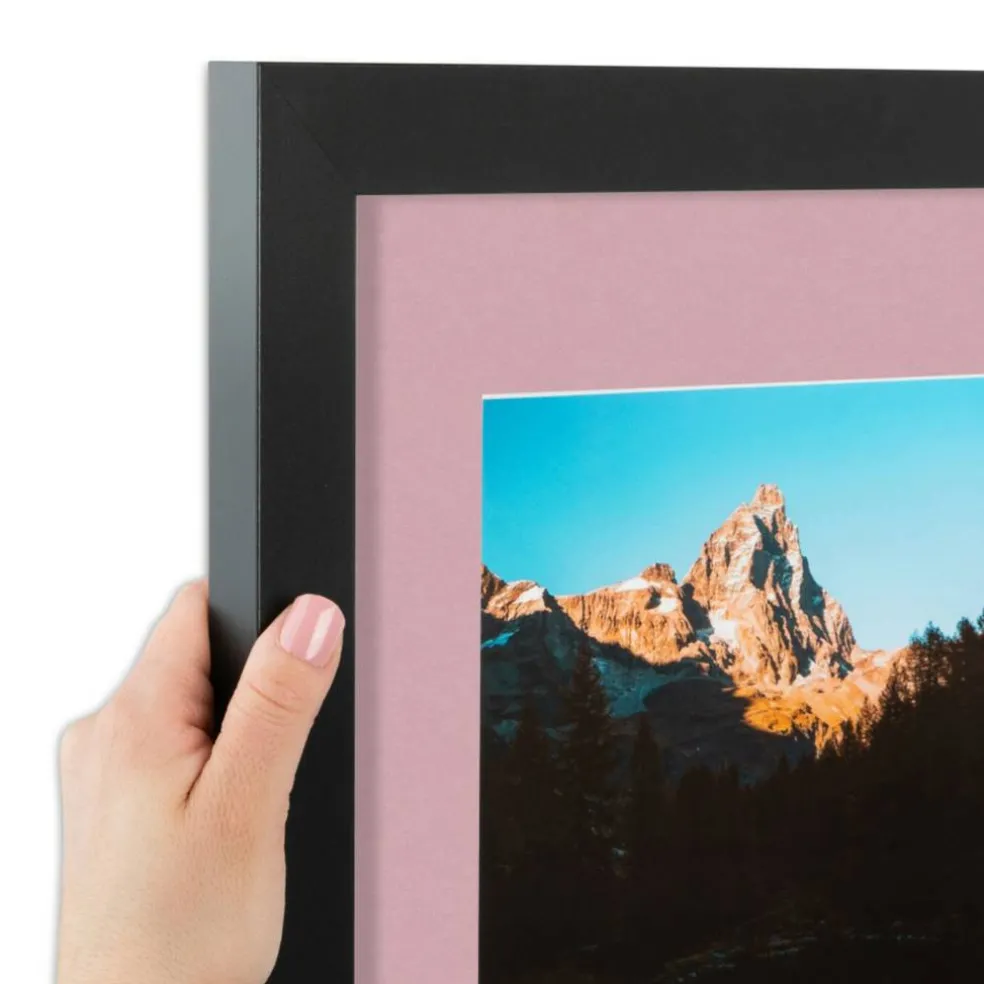 ArtToFrames Collage Photo Picture Frame with 3 - 5x7 inch Openings, Framed in Black with Over 62 Mat Color Options and Plexi Glass (CSM-3926-138)