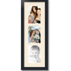 ArtToFrames Collage Photo Picture Frame with 3 - 5x7 inch Openings, Framed in Black with Over 62 Mat Color Options and Plexi Glass (CSM-3926-138)
