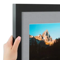 ArtToFrames Collage Photo Picture Frame with 3 - 5x7 inch Openings, Framed in Black with Over 62 Mat Color Options and Plexi Glass (CSM-3926-138)