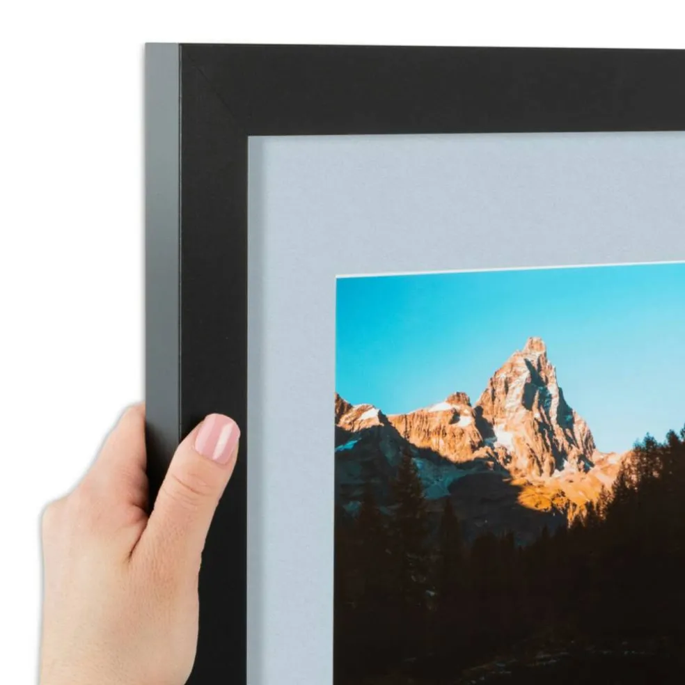 ArtToFrames Collage Photo Picture Frame with 3 - 5x7 inch Openings, Framed in Black with Over 62 Mat Color Options and Plexi Glass (CSM-3926-138)