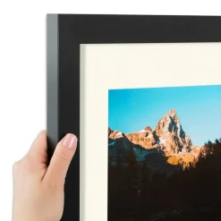 ArtToFrames Collage Photo Picture Frame with 3 - 5x7 inch Openings, Framed in Black with Over 62 Mat Color Options and Plexi Glass (CSM-3926-138)