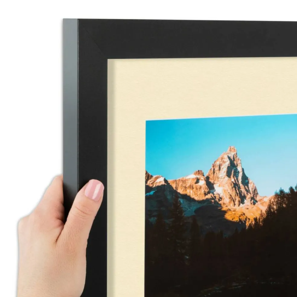ArtToFrames Collage Photo Picture Frame with 3 - 5x7 inch Openings, Framed in Black with Over 62 Mat Color Options and Plexi Glass (CSM-3926-138)