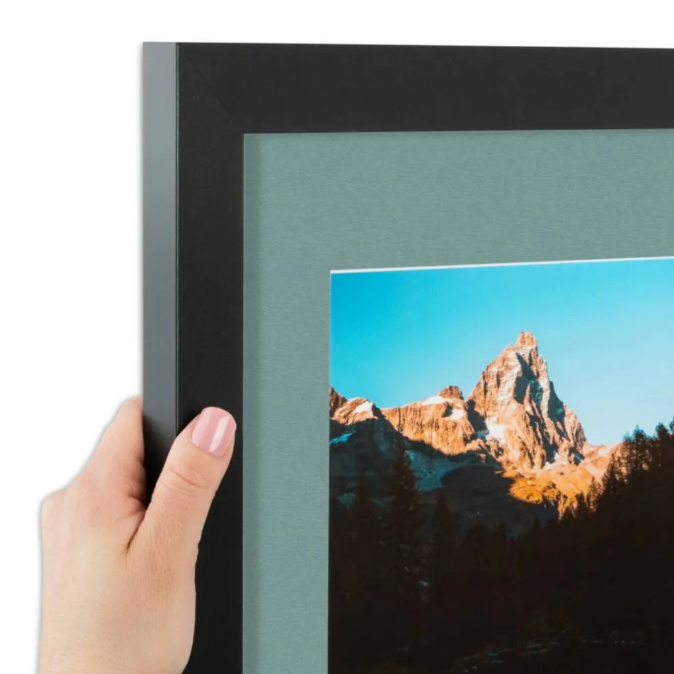 ArtToFrames Collage Photo Picture Frame with 3 - 5x7 inch Openings, Framed in Black with Over 62 Mat Color Options and Plexi Glass (CSM-3926-138)