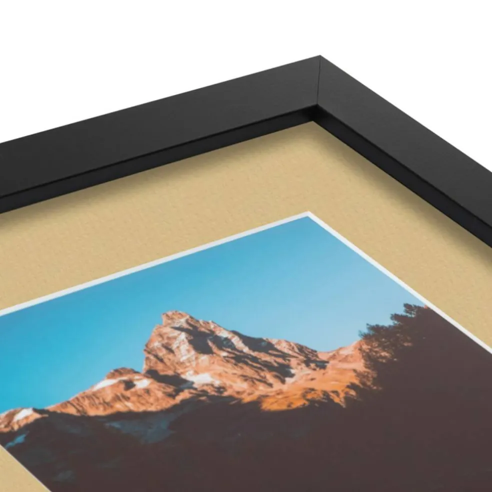ArtToFrames Collage Photo Picture Frame with 3 - 5x7 inch Openings, Framed in Black with Over 62 Mat Color Options and Plexi Glass (CSM-3926-138)