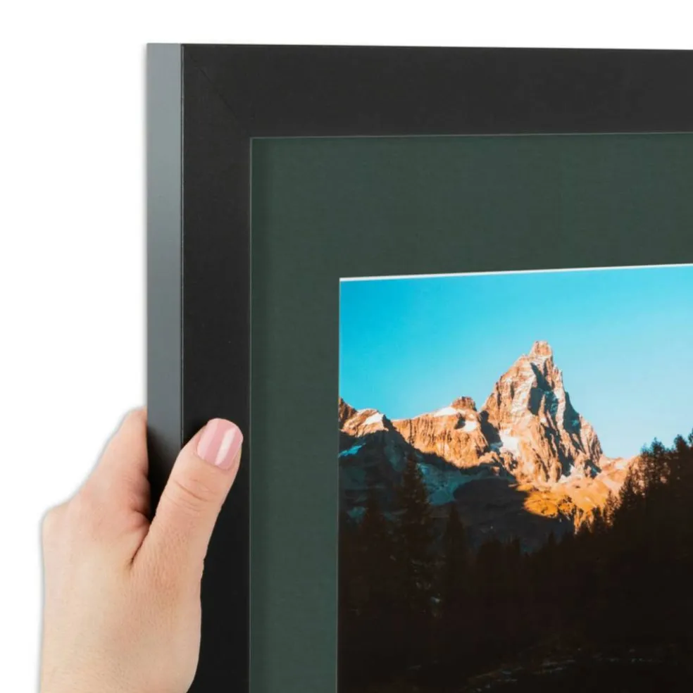 ArtToFrames Collage Photo Picture Frame with 3 - 5x7 inch Openings, Framed in Black with Over 62 Mat Color Options and Plexi Glass (CSM-3926-138)