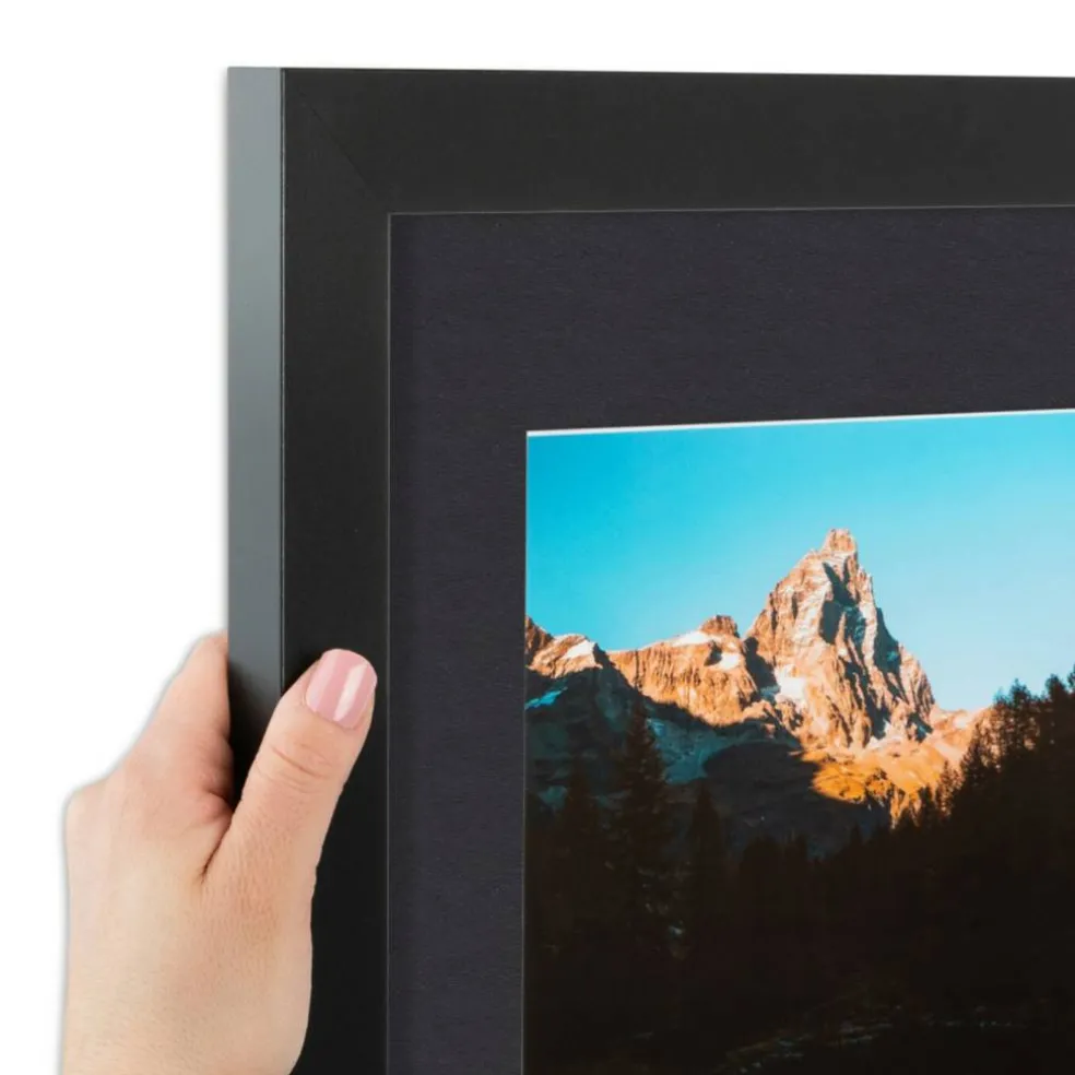 ArtToFrames Collage Photo Picture Frame with 3 - 5x7 inch Openings, Framed in Black with Over 62 Mat Color Options and Plexi Glass (CSM-3926-138)