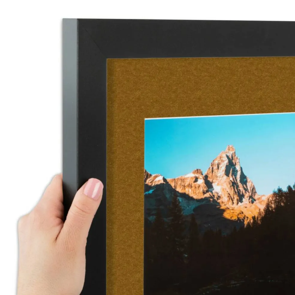 ArtToFrames Collage Photo Picture Frame with 3 - 5x7 inch Openings, Framed in Black with Over 62 Mat Color Options and Plexi Glass (CSM-3926-138)