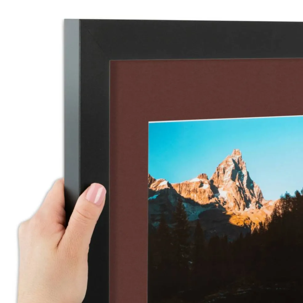ArtToFrames Collage Photo Picture Frame with 3 - 5x7 inch Openings, Framed in Black with Over 62 Mat Color Options and Plexi Glass (CSM-3926-138)