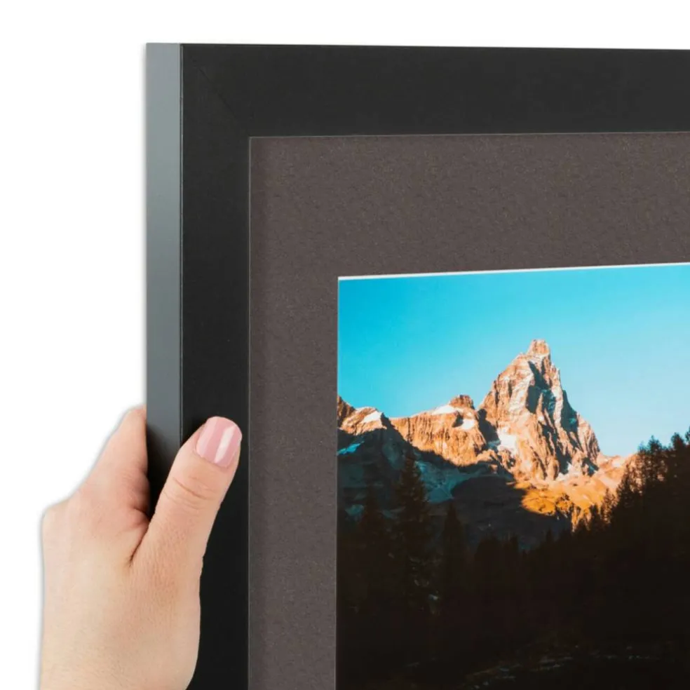 ArtToFrames Collage Photo Picture Frame with 3 - 5x7 inch Openings, Framed in Black with Over 62 Mat Color Options and Plexi Glass (CSM-3926-138)