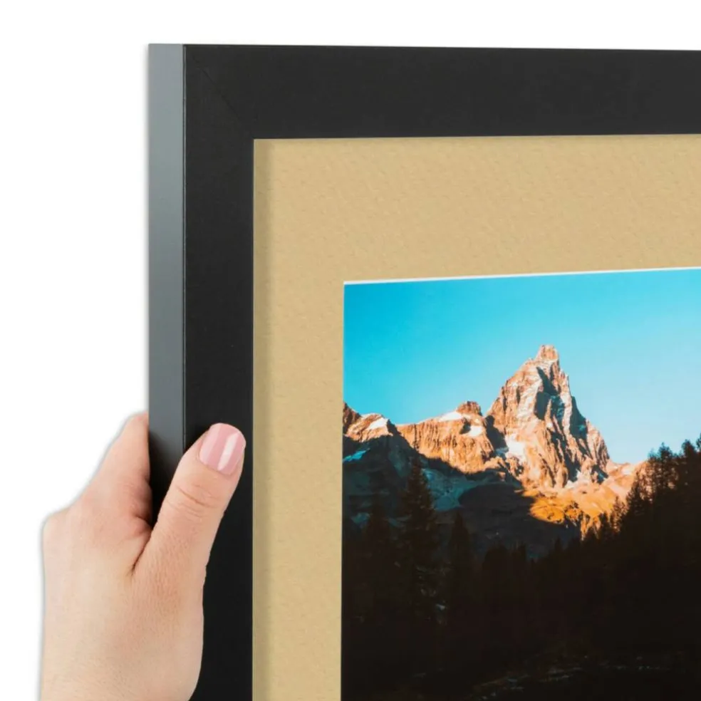 ArtToFrames Collage Photo Picture Frame with 3 - 5x7 inch Openings, Framed in Black with Over 62 Mat Color Options and Plexi Glass (CSM-3926-138)