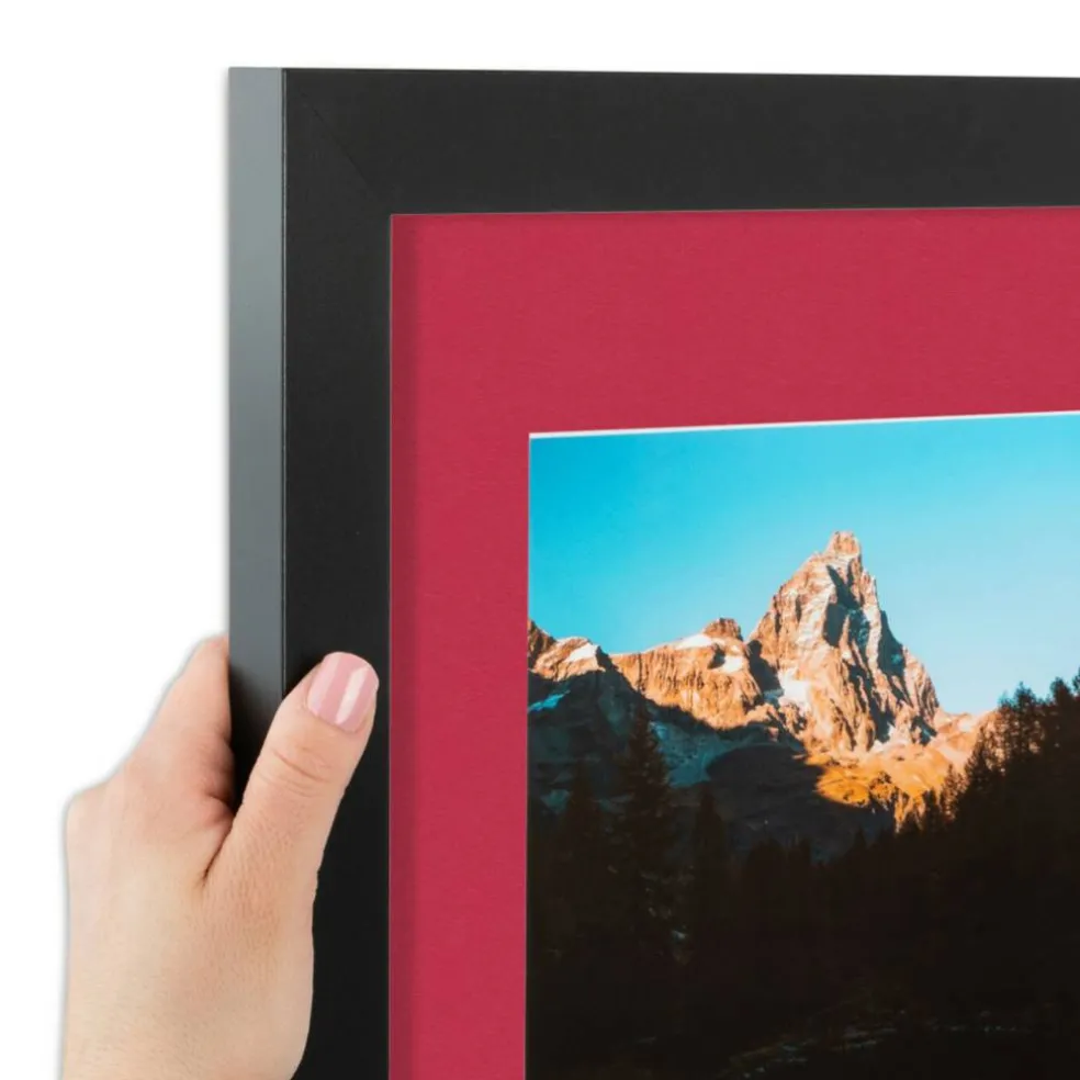 ArtToFrames Collage Photo Picture Frame with 3 - 5x7 inch Openings, Framed in Black with Over 62 Mat Color Options and Plexi Glass (CSM-3926-138)