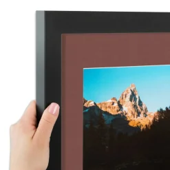 ArtToFrames Collage Photo Picture Frame with 3 - 5x7 inch Openings, Framed in Black with Over 62 Mat Color Options and Plexi Glass (CSM-3926-138)