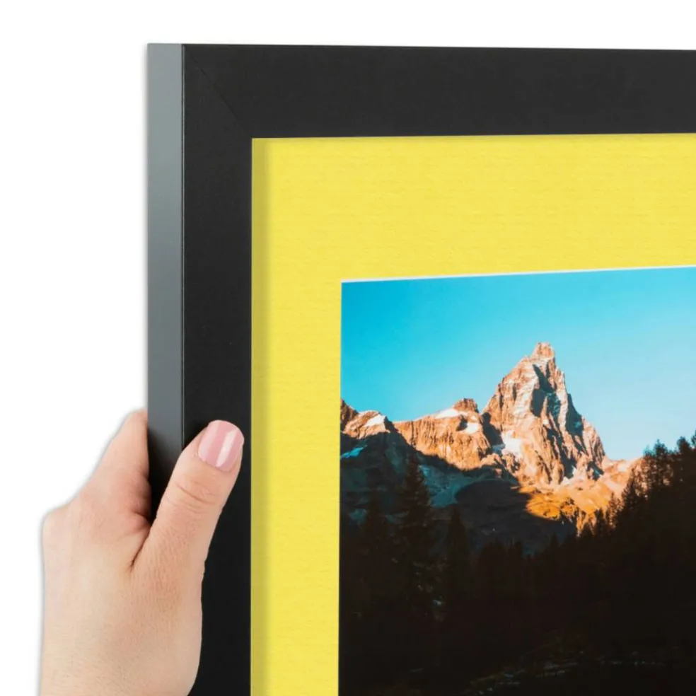 ArtToFrames Collage Photo Picture Frame with 3 - 5x7 inch Openings, Framed in Black with Over 62 Mat Color Options and Plexi Glass (CSM-3926-138)
