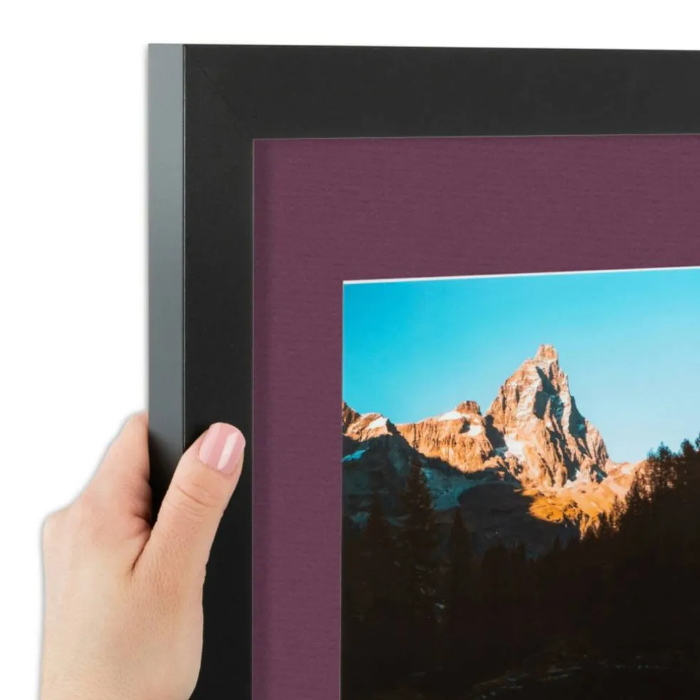 ArtToFrames Collage Photo Picture Frame with 3 - 5x7 inch Openings, Framed in Black with Over 62 Mat Color Options and Plexi Glass (CSM-3926-138)