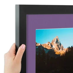 ArtToFrames Collage Photo Picture Frame with 3 - 5x7 inch Openings, Framed in Black with Over 62 Mat Color Options and Plexi Glass (CSM-3926-138)