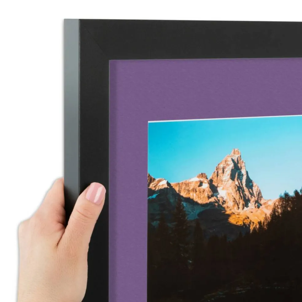 ArtToFrames Collage Photo Picture Frame with 3 - 5x7 inch Openings, Framed in Black with Over 62 Mat Color Options and Plexi Glass (CSM-3926-138)