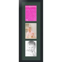 ArtToFrames Collage Photo Picture Frame with 3 - 5x7 inch Openings, Framed in Black with Over 62 Mat Color Options and Plexi Glass (CSM-3926-138)