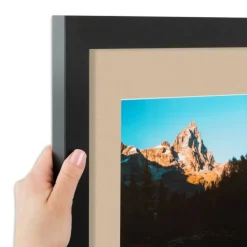 ArtToFrames Collage Photo Picture Frame with 3 - 5x7 inch Openings, Framed in Black with Over 62 Mat Color Options and Plexi Glass (CSM-3926-138)