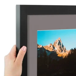 ArtToFrames Collage Photo Picture Frame with 3 - 5x7 inch Openings, Framed in Black with Over 62 Mat Color Options and Plexi Glass (CSM-3926-138)