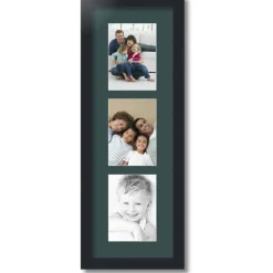 ArtToFrames Collage Photo Picture Frame with 3 - 5x7 inch Openings, Framed in Black with Over 62 Mat Color Options and Plexi Glass (CSM-3926-138)