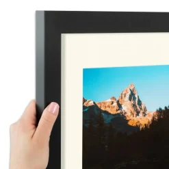 ArtToFrames Collage Photo Picture Frame with 3 - 5x7 inch Openings, Framed in Black with Over 62 Mat Color Options and Plexi Glass (CSM-3926-138)