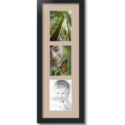 ArtToFrames Collage Photo Picture Frame with 3 - 5x7 inch Openings, Framed in Black with Over 62 Mat Color Options and Plexi Glass (CSM-3926-138)
