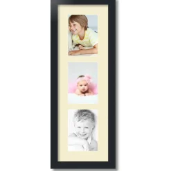 ArtToFrames Collage Photo Picture Frame with 3 - 5x7 inch Openings, Framed in Black with Over 62 Mat Color Options and Plexi Glass (CSM-3926-138)