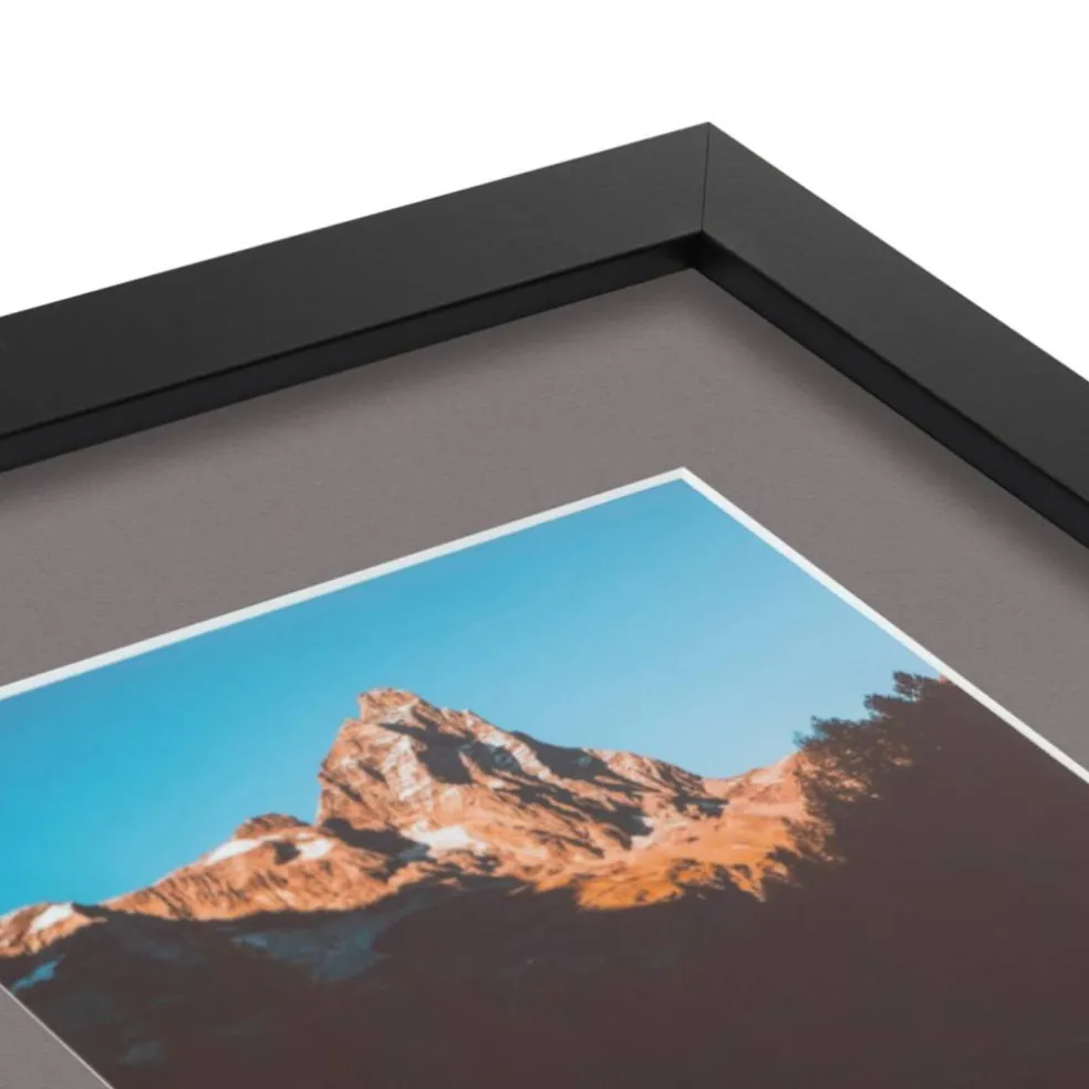 ArtToFrames Collage Photo Picture Frame with 3 - 5x7 inch Openings, Framed in Black with Over 62 Mat Color Options and Plexi Glass (CSM-3926-138)