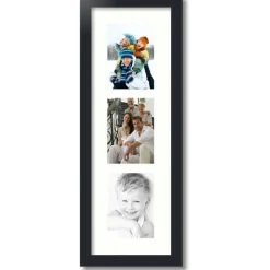ArtToFrames Collage Photo Picture Frame with 3 - 5x7 inch Openings, Framed in Black with Over 62 Mat Color Options and Plexi Glass (CSM-3926-138)
