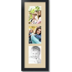 ArtToFrames Collage Photo Picture Frame with 3 - 5x7 inch Openings, Framed in Black with Over 62 Mat Color Options and Plexi Glass (CSM-3926-138)
