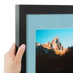 ArtToFrames Collage Photo Picture Frame with 3 - 5x7 inch Openings, Framed in Black with Over 62 Mat Color Options and Plexi Glass (CSM-3926-138)