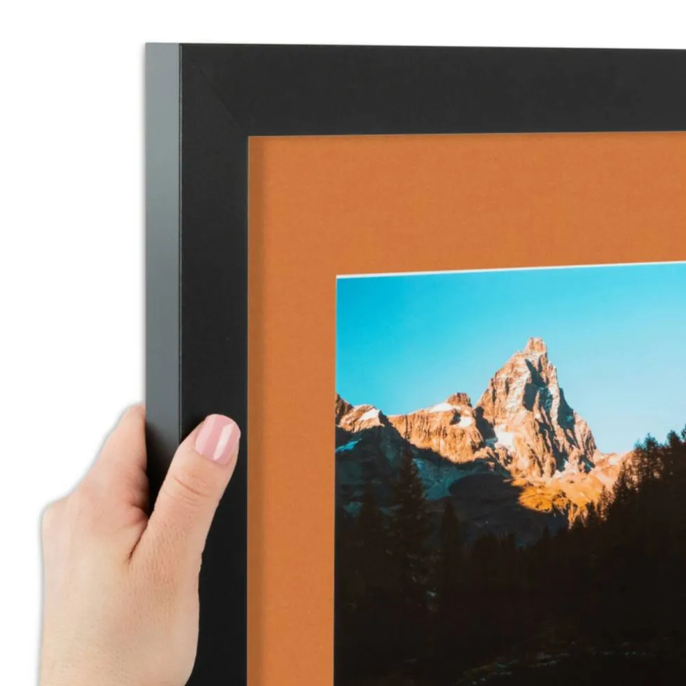 ArtToFrames Collage Photo Picture Frame with 3 - 5x7 inch Openings, Framed in Black with Over 62 Mat Color Options and Plexi Glass (CSM-3926-138)