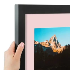ArtToFrames Collage Photo Picture Frame with 3 - 5x7 inch Openings, Framed in Black with Over 62 Mat Color Options and Plexi Glass (CSM-3926-138)