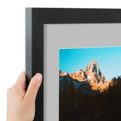 ArtToFrames Collage Photo Picture Frame with 3 - 5x7 inch Openings, Framed in Black with Over 62 Mat Color Options and Plexi Glass (CSM-3926-138)