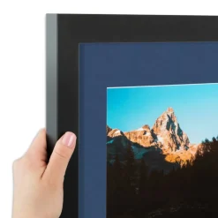ArtToFrames Collage Photo Picture Frame with 3 - 5x7 inch Openings, Framed in Black with Over 62 Mat Color Options and Plexi Glass (CSM-3926-138)